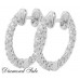 1.50 CT Tw Brilliant Cut Diamond Hoop Earrings In 14 K
