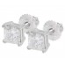 2.04 Ct Princess Cut Diamond Stud Earrings White Gold with Screw Back