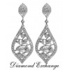 2.50 CT Women's Chandelier Style Diamond Earrings 14 K
